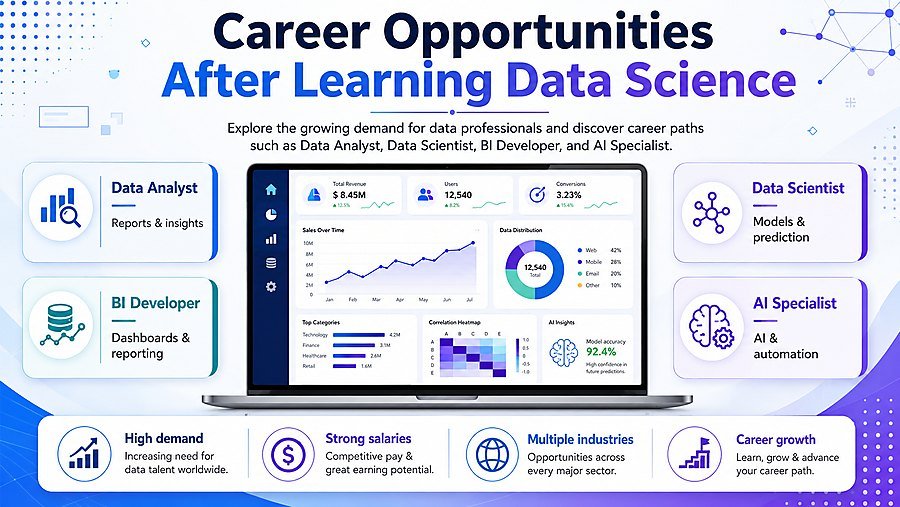Data Science professionals working as Data Analysts, Data Scientists, BI Developers, AI Specialists, and Machine Learning Engineers